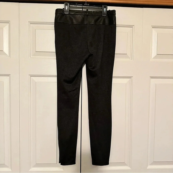 Halston Heritage Lambs Leather-Trim Pants - Picture 3 of 7